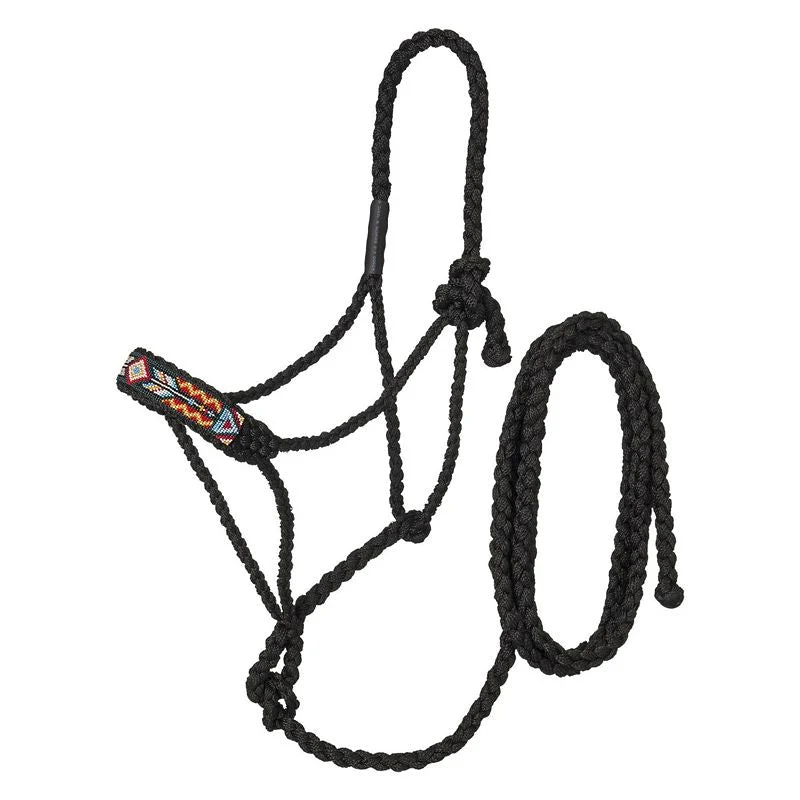 Tough1 Beaded Mule Halter w.Lead