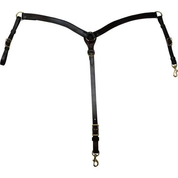 Tucker Contoured 3 Piece Breast Strap Brown/Brass