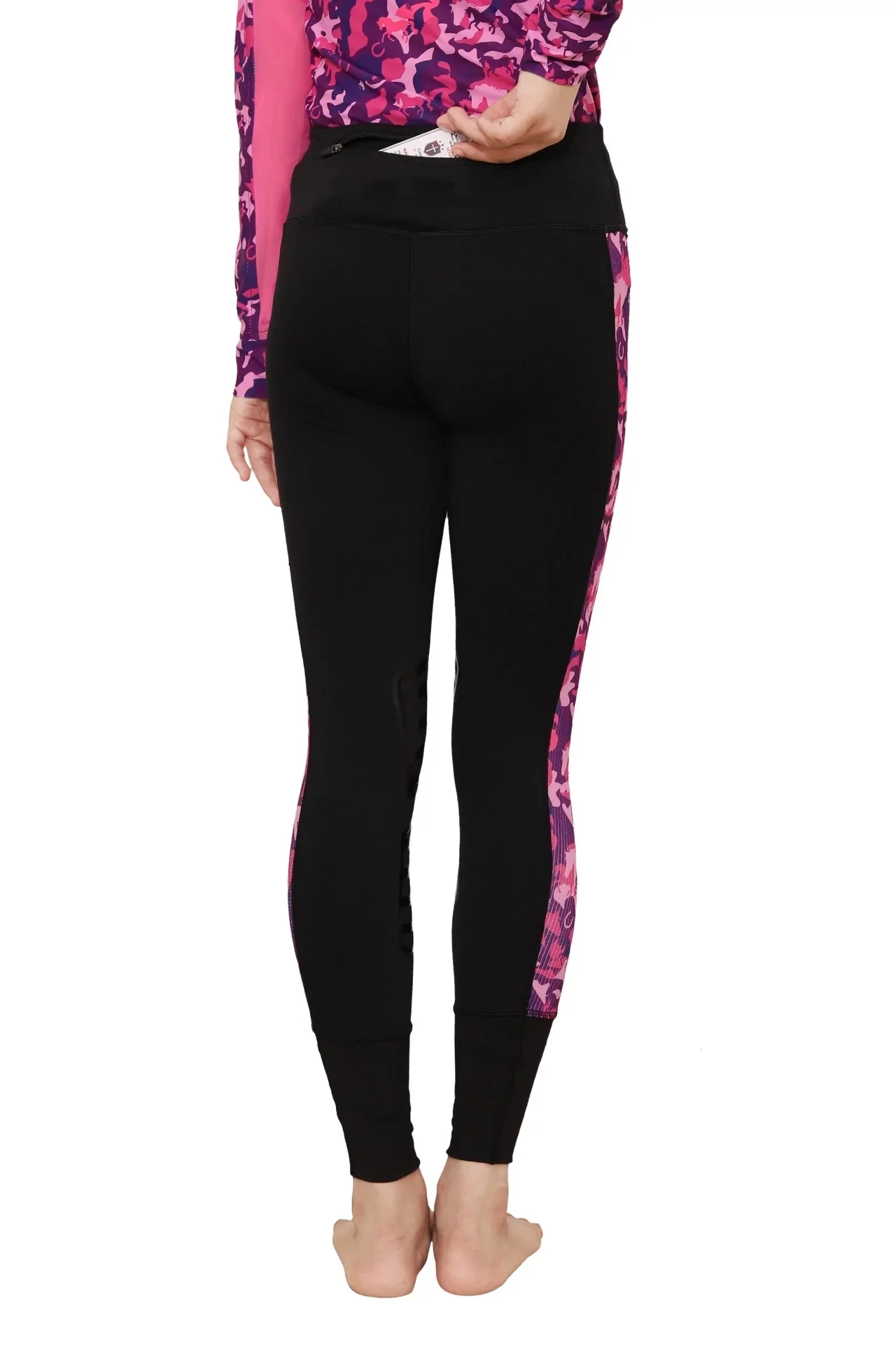 TuffRider Kids Camo Print Tights - Image 3