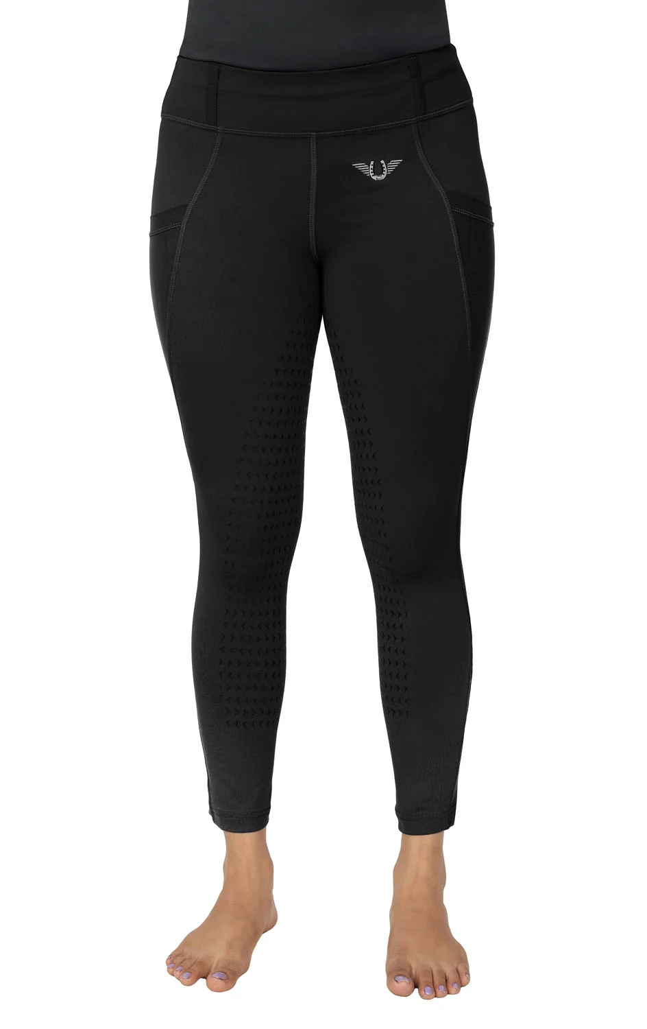 TuffRider Kids Minerva EquiCool Full Seat Tights With Phone Pocket and Loops - Image 3