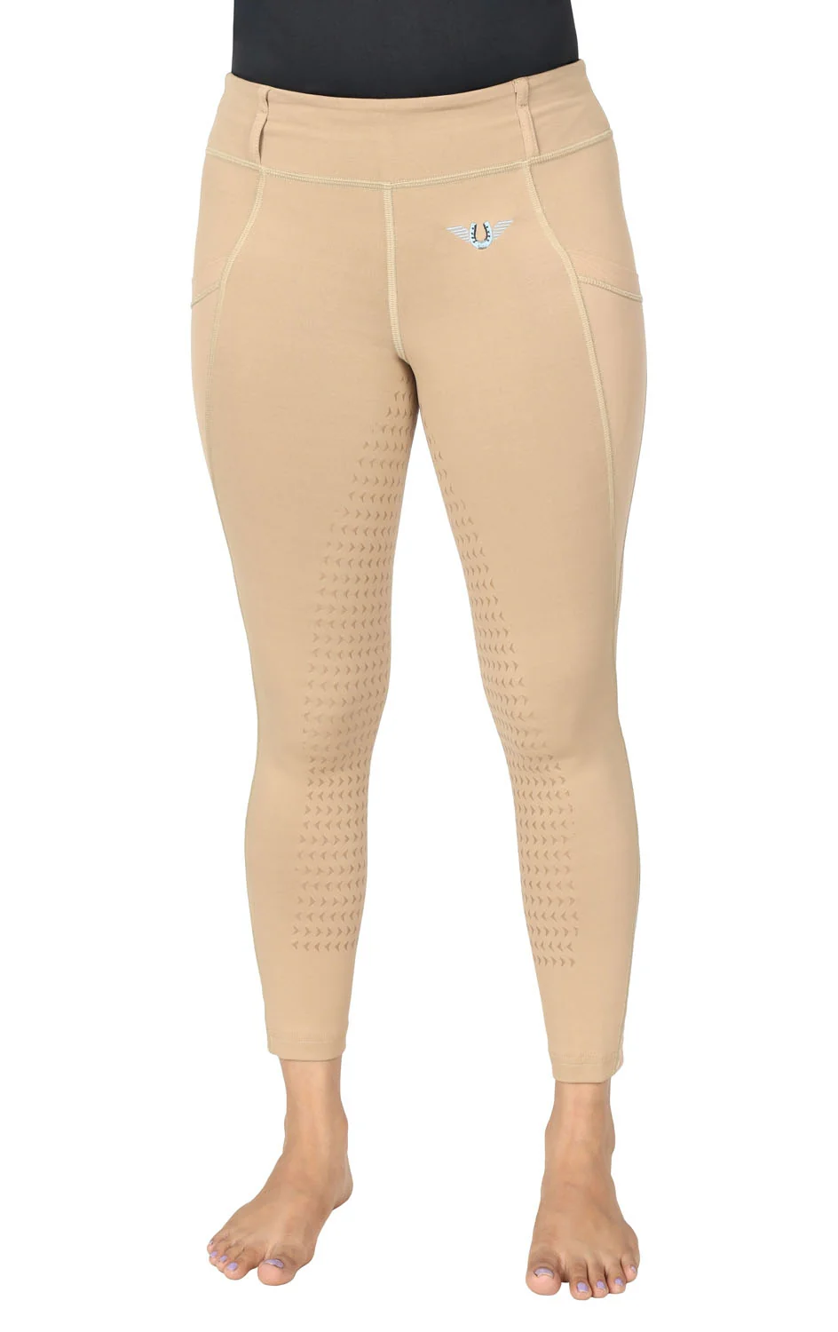 TuffRider Kids Minerva EquiCool Full Seat Tights With Phone Pocket and Loops - Image 4
