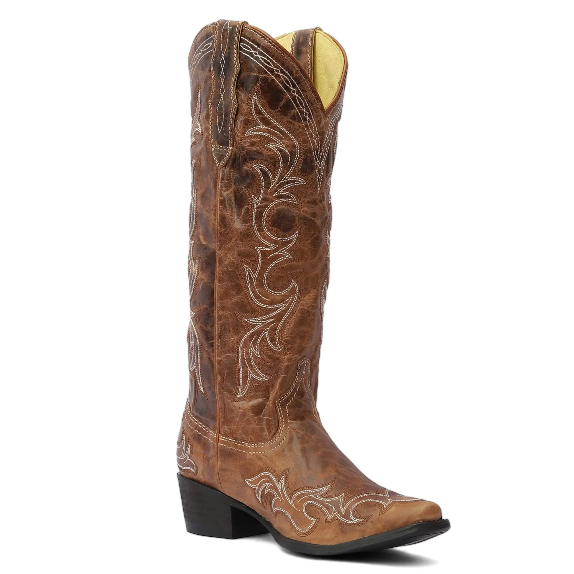 TuffRider Ladies Cody Embroidered Leather Snip Toe Western Boots - Image 2