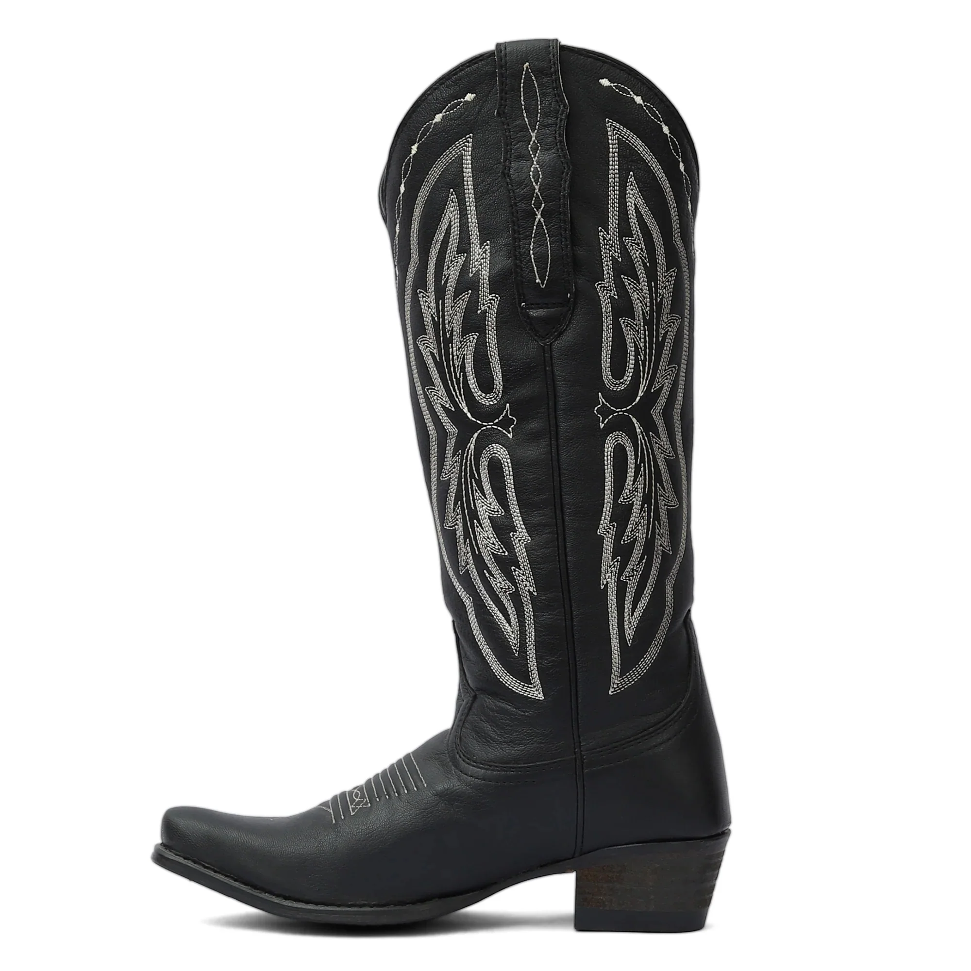 TuffRider Ladies Cody Embroidered Leather Snip Toe Western Boots - Image 4
