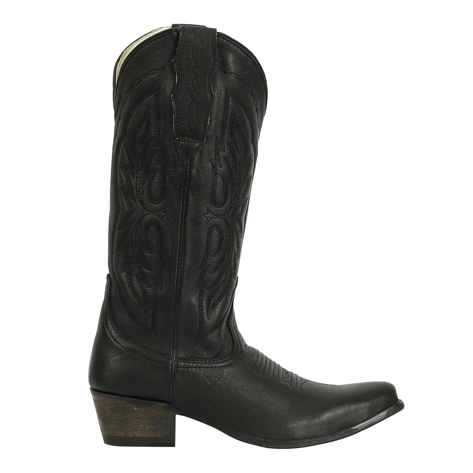TuffRider Ladies Cowtown Mid Height Embroidered Leather Snip Toe Western Boots - Image 5