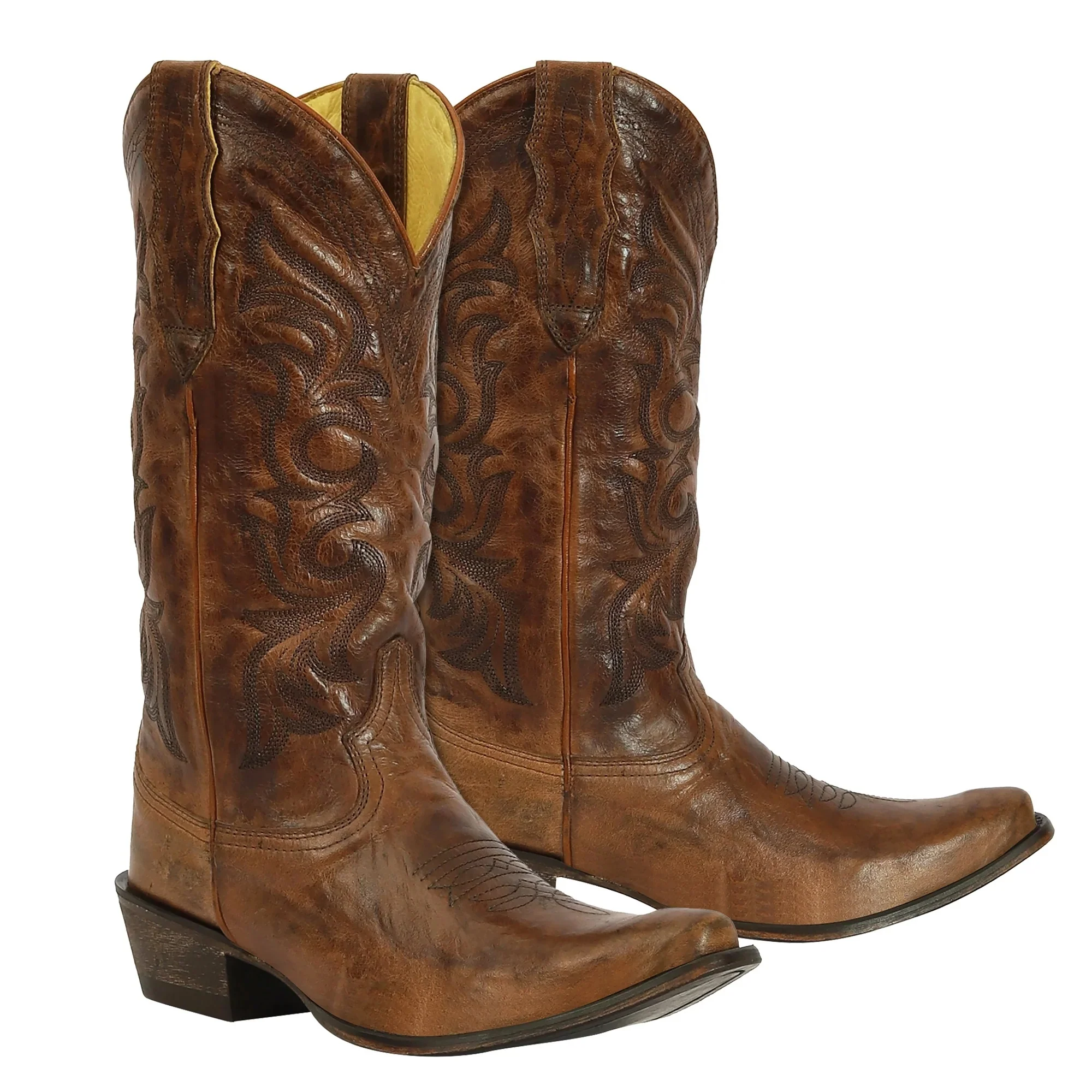 TuffRider Ladies Cowtown Mid Height Embroidered Leather Snip Toe Western Boots - Image 7