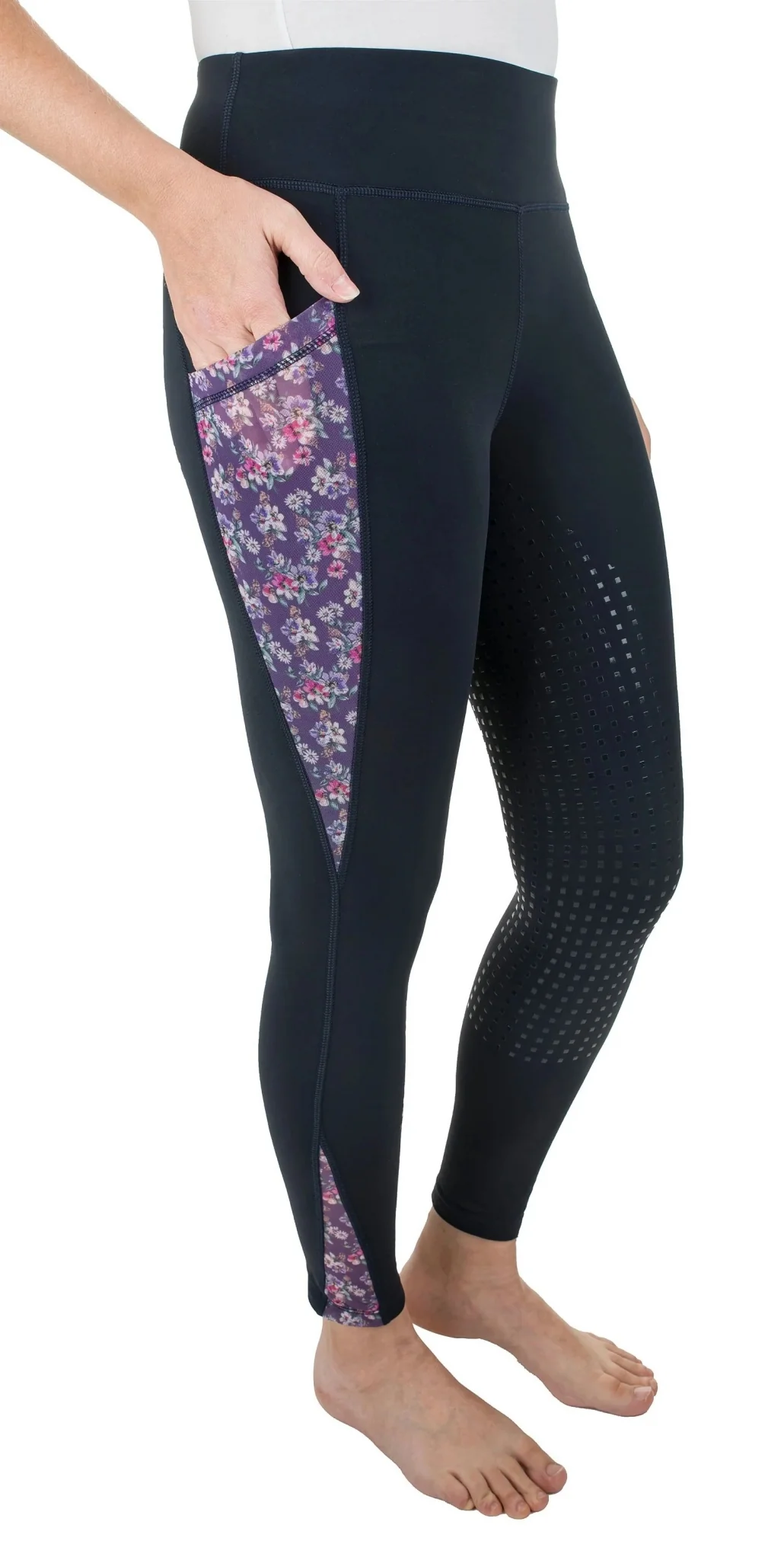 TuffRider Ladies Minerva 3 Season Printed Full Seat Tights - Image 2