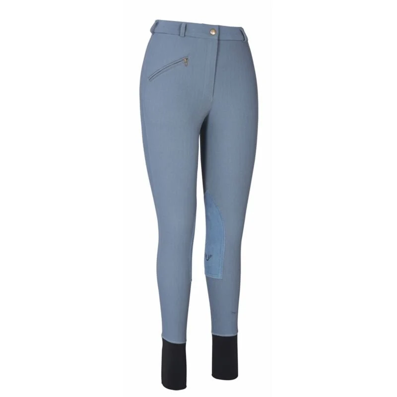 TuffRider Ladies Ribb KP Breeches 24 Gray - Image 2