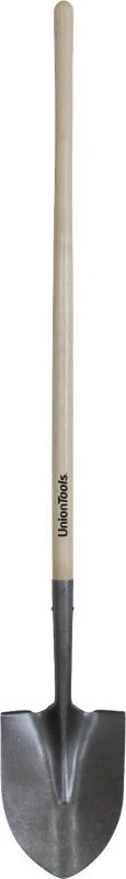 Union Long Handle Round Point Shovel Black