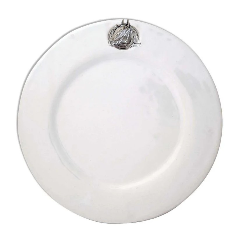 Vagabond House Equestrian Horseshoe Dinner Plate