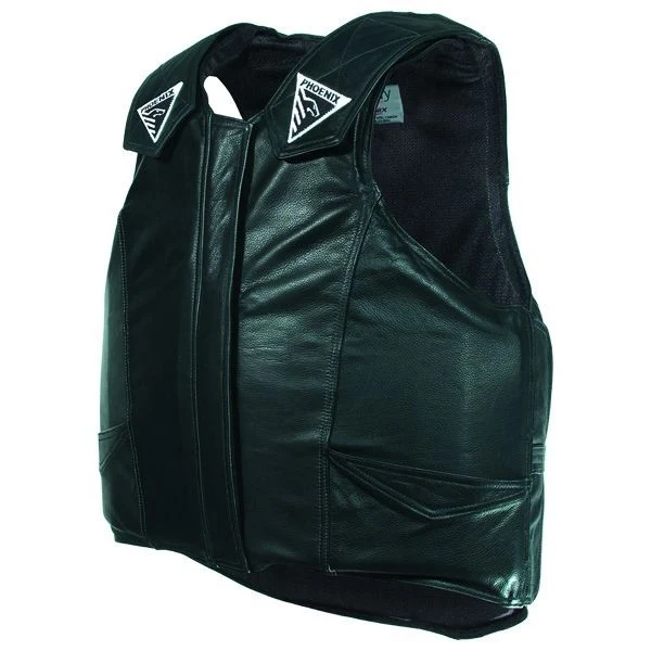 Y Pro-Max Jr Leather Protective Rodeo Vest Y Lg Bk - Image 2